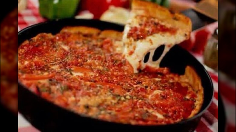 Pizano's deep-dish pizza