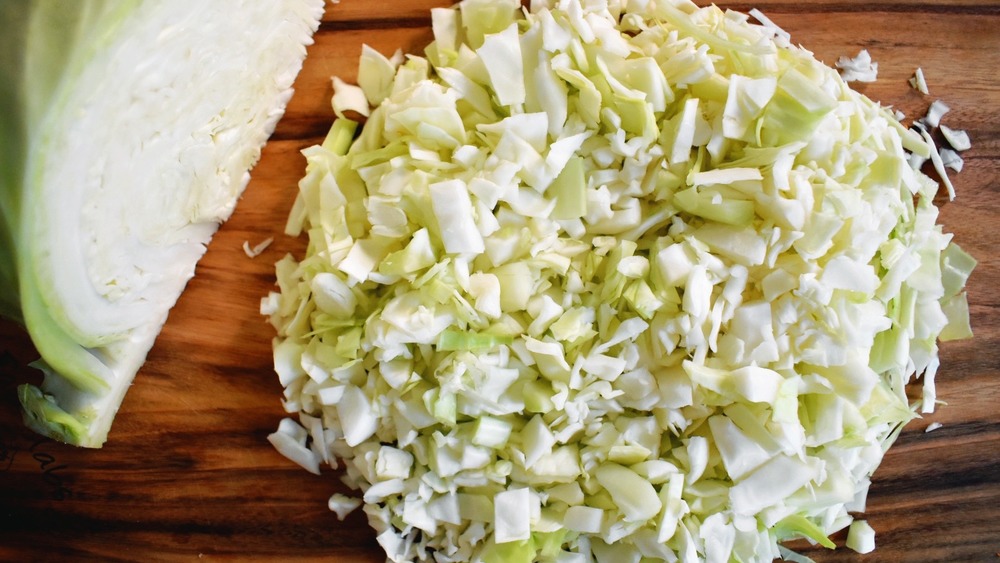 Cabbage for Chick-fil-a copycat coleslaw