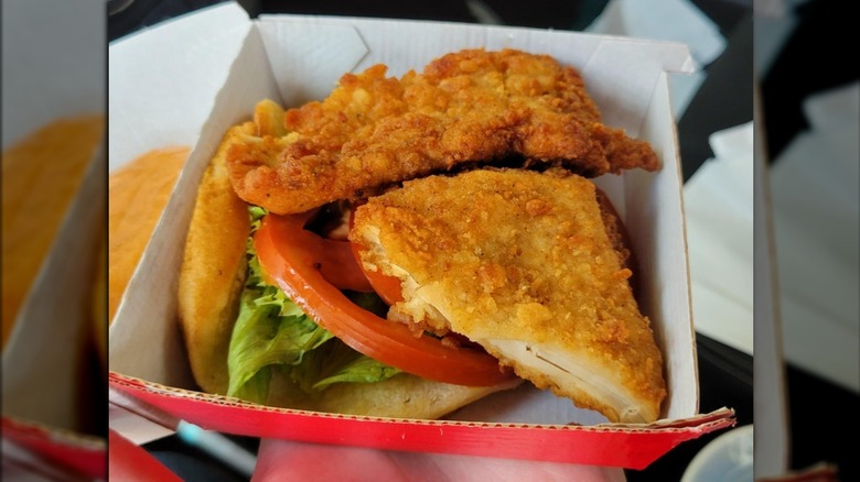 "Split" chicken sandwich from Chick-fil-A