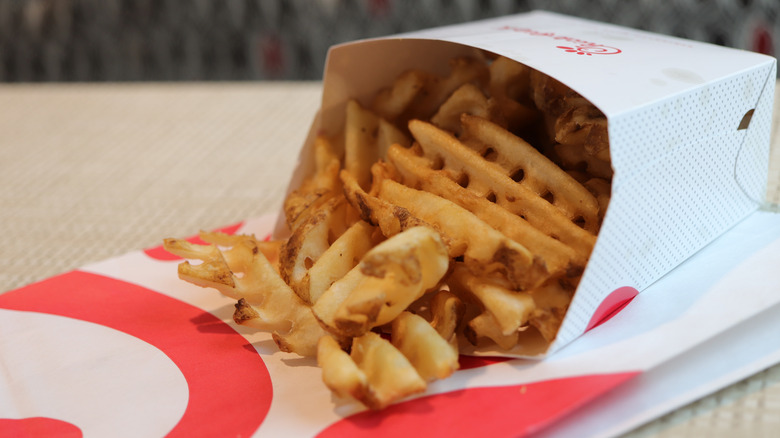 closeup of Chick-fil-A waffle fries