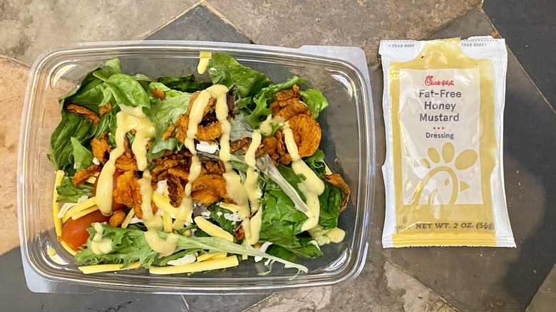 Fat-Free honey mustard and salad