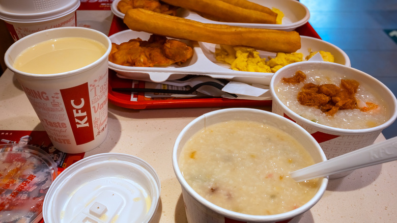 Assorted congee from KFC china 