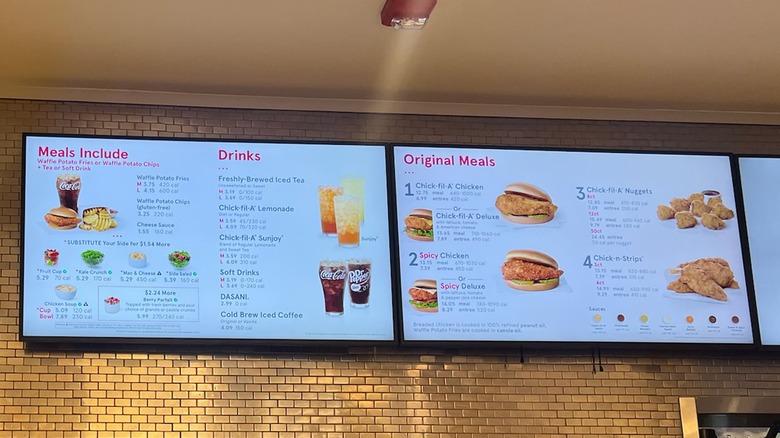 Chick-fil-A menu