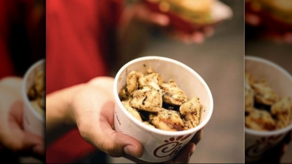 Grilled Chick-fil-A nuggets in a cup