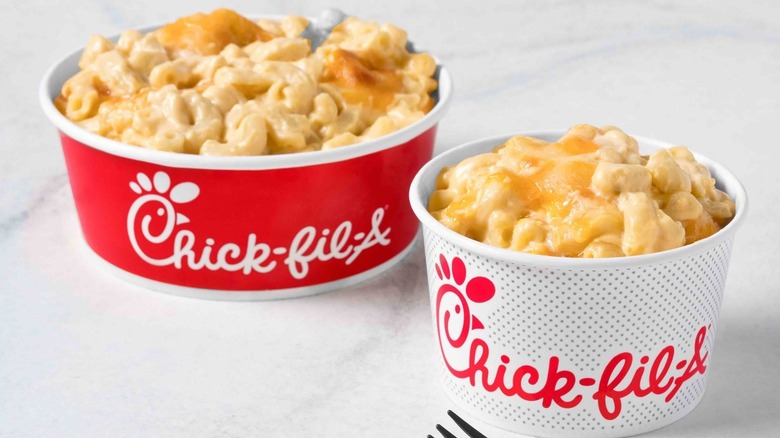 bowls of chick-fil-a mac and cheese