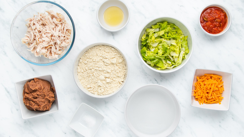 ingredients on marble counter