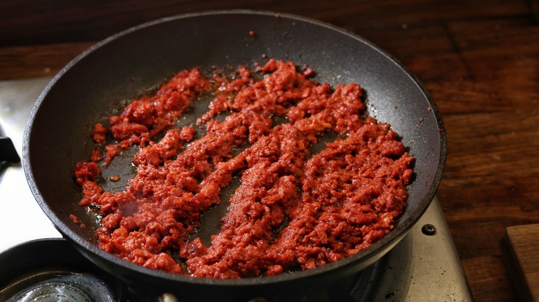 chorizo in skillet