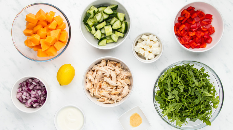 chicken and melon salad ingredients