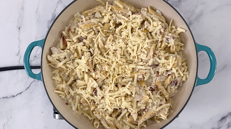 unbaked chicken pasta casserole