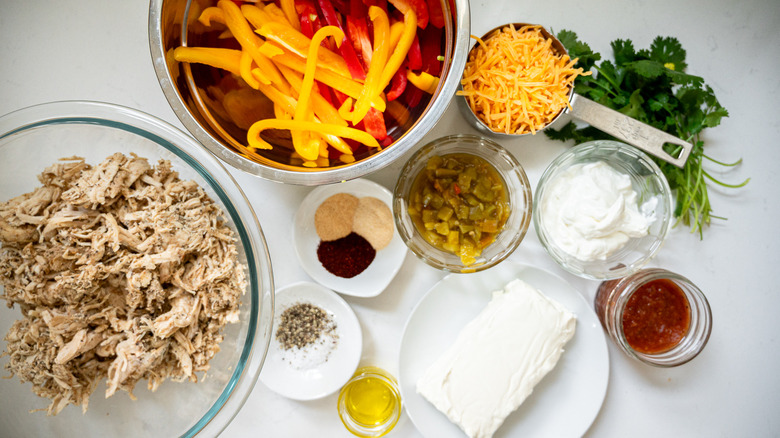 ingredients for chicken fajita casserole