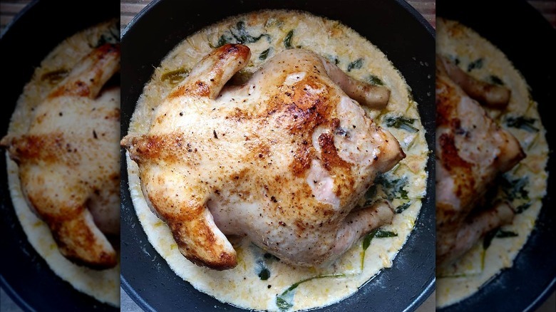 Whole chicken in milk