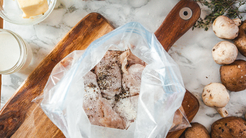 Chicken in ziploc bag