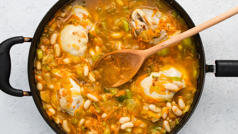 stew simmering on stove