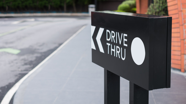 drive-thru sign