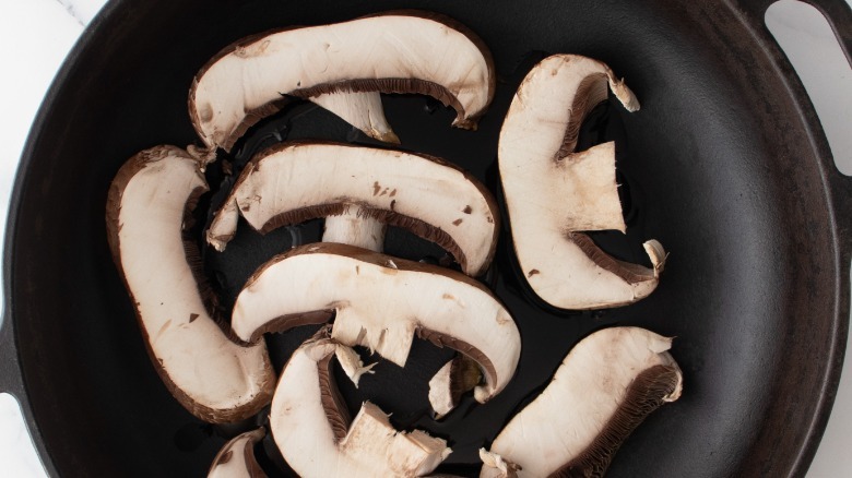 cooked portobello mushrooms in bowl