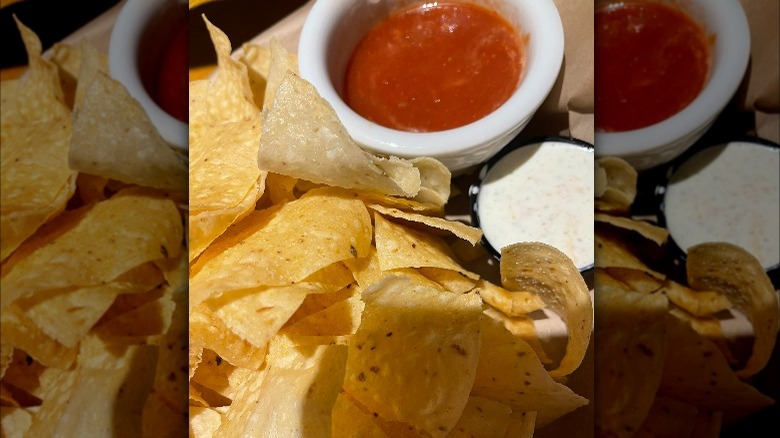 A serving of Chili's Chips and Salsa