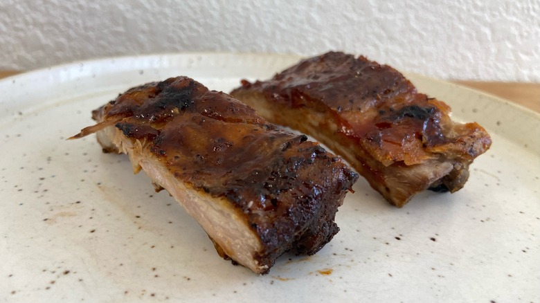 individual ribs on plate