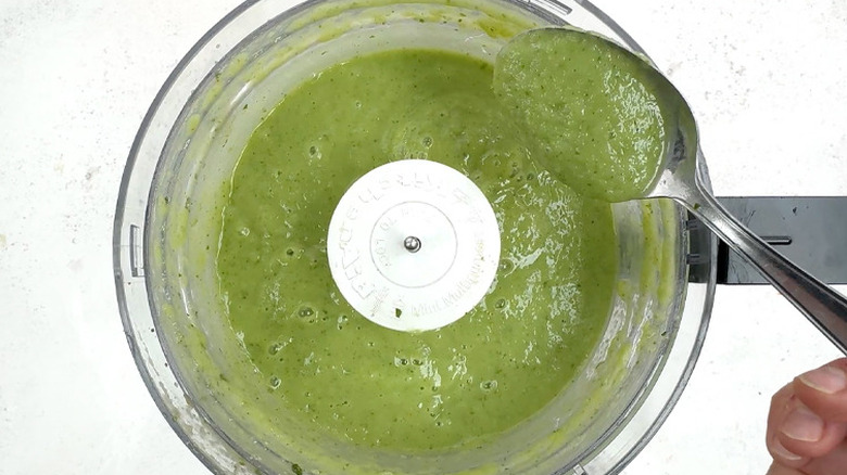 cucumber melon soup in food processor