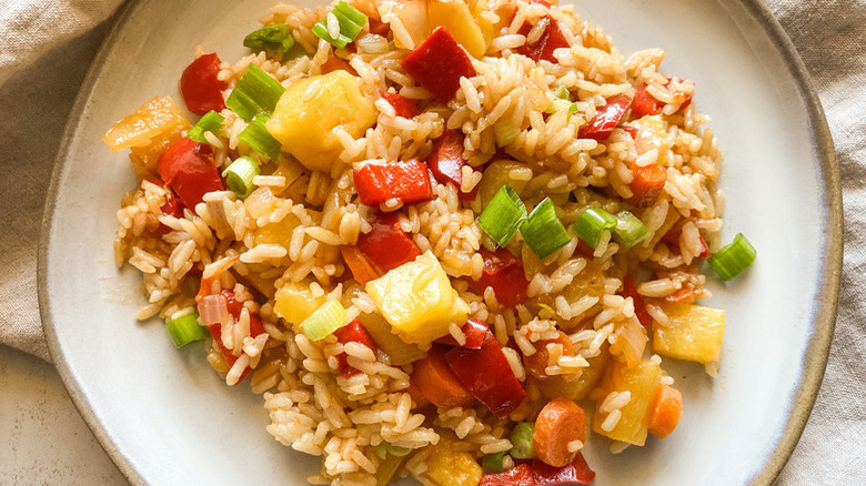 rice with pineapple and peppers