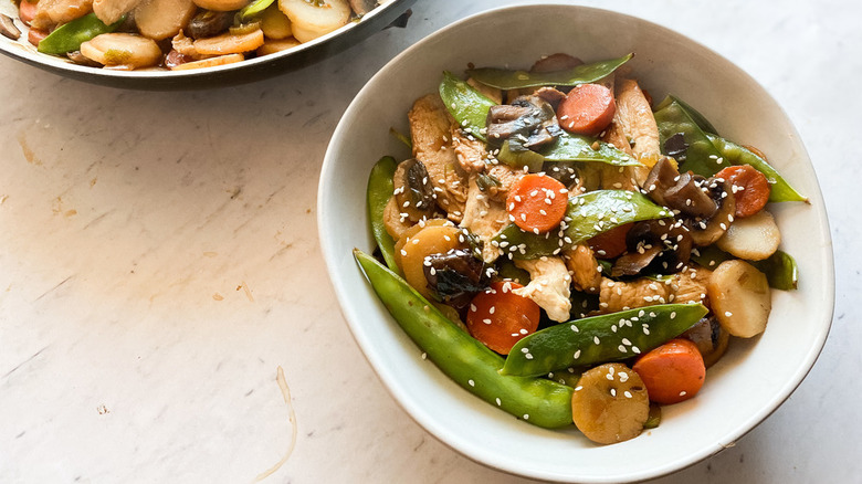 bowl of cooked vegetables