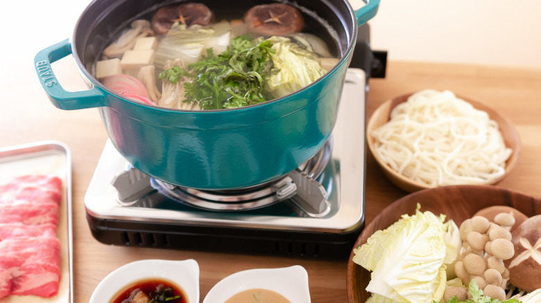 hot pot with vegetables