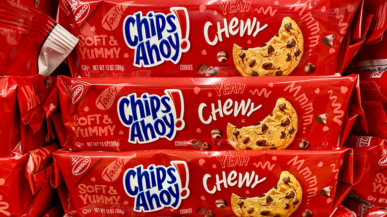 Several packages of Chips Ahoy original chewy cookies