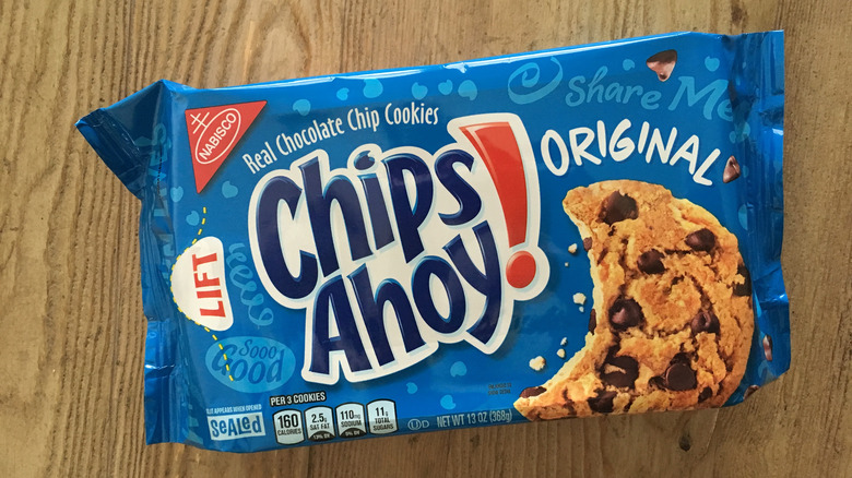 A package of Chips Ahoy crunchy cookies