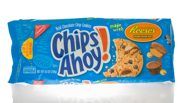 A package of Chips Ahoy Reese's Peanut Butter Cups cookies