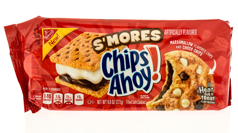 A package of Chips Ahoy S'mores cookies