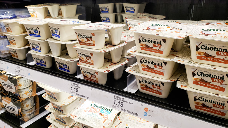 Chobani Flip Products on shelves