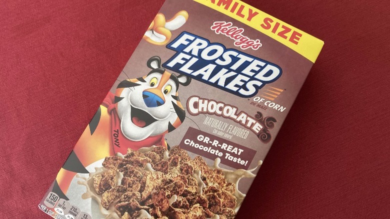 chocolate frosted flakes in box