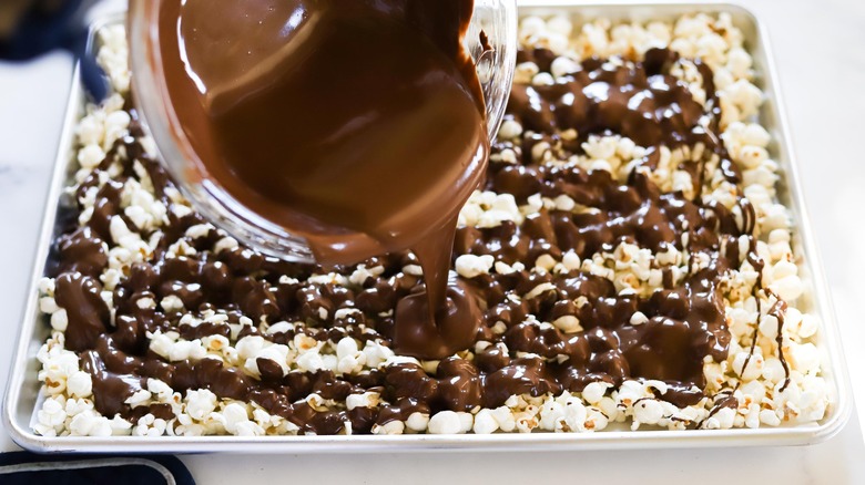 chocolate over popcorn