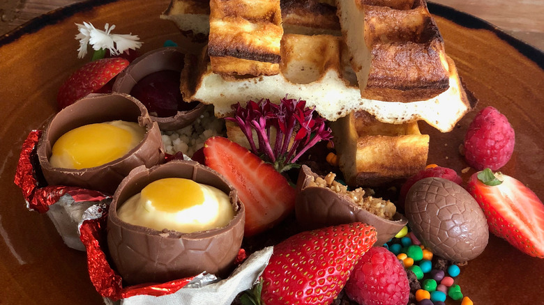 dippy chocolate eggs fruit waffle soldiers