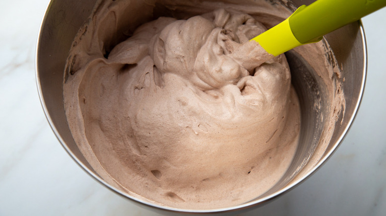 chocolate cream mixture in bowl