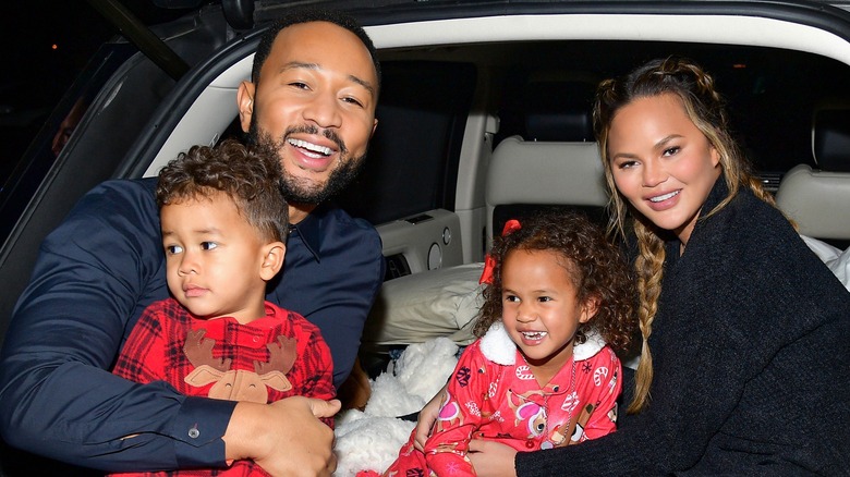 Chrissy Tegien, John Legend, Luna, and Miles