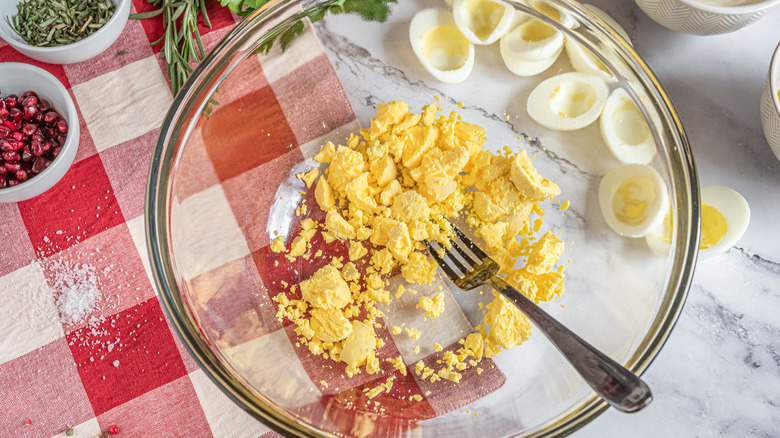 egg yolks in a bowl