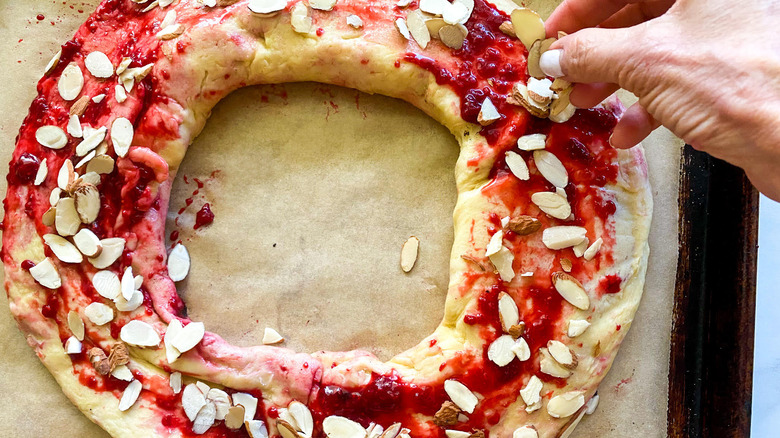 pastry on baking dish