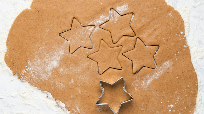 cookie cutter in dough 