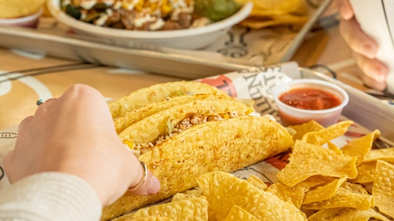 Tacos spread on a table