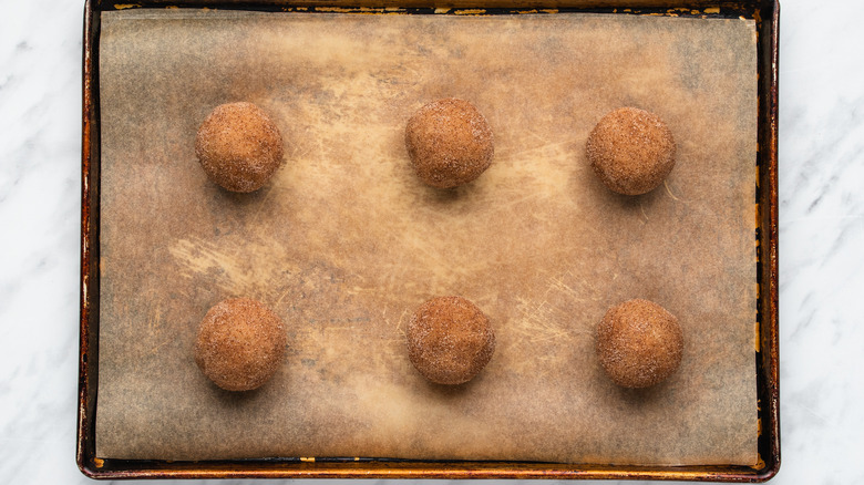 cinnamon sugar cookies on pan