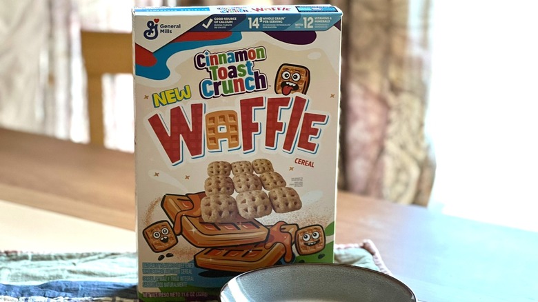 Cinnamon Toast Crunch Waffle Cereal box