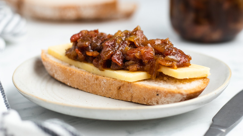 bacon jam on bread