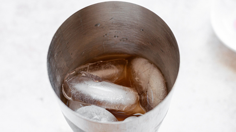 ice in metal cup