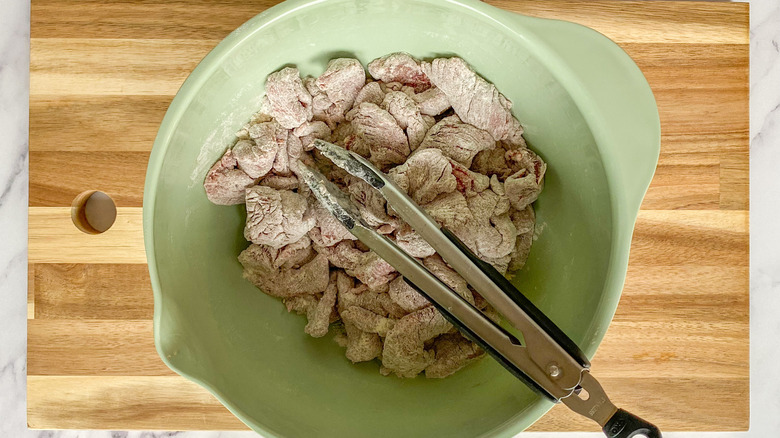 steak in a bowl 