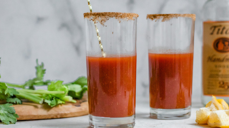 classic bloody mary in glass 