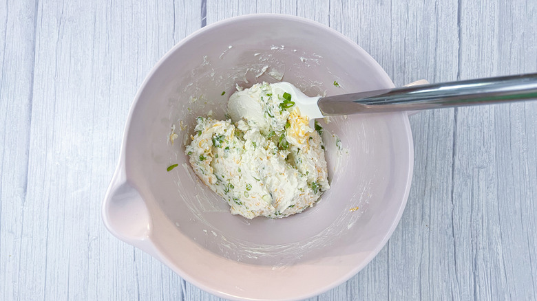 classic cheese ball in bowl 