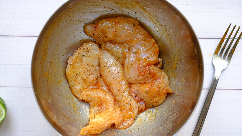 chicken in spice marinade 