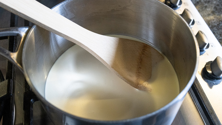 heating whipping cream