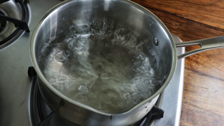 pot of boiling water