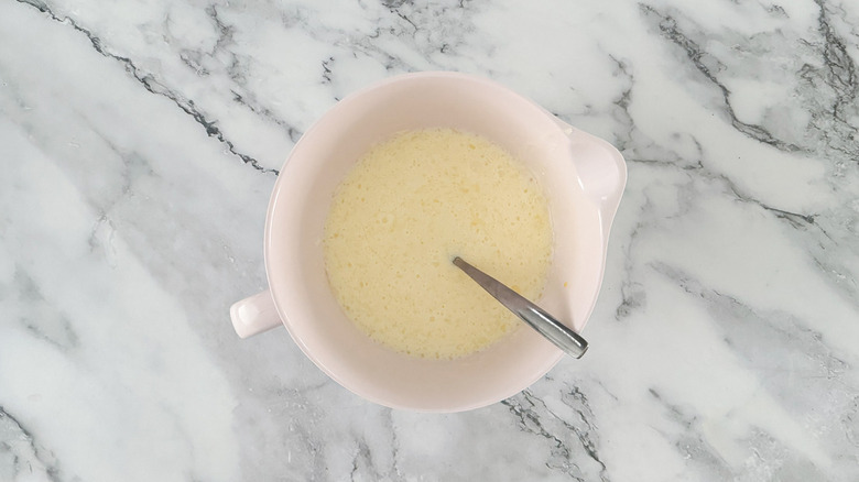 milky mixture in bowl